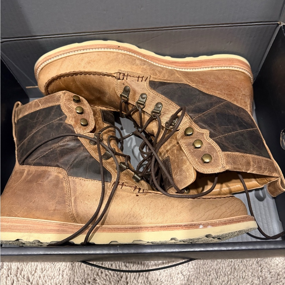 Lucchese Brown and Black Men's Boots